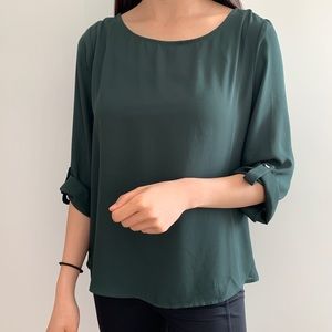 Forever 21 Green Casual Blouse Top